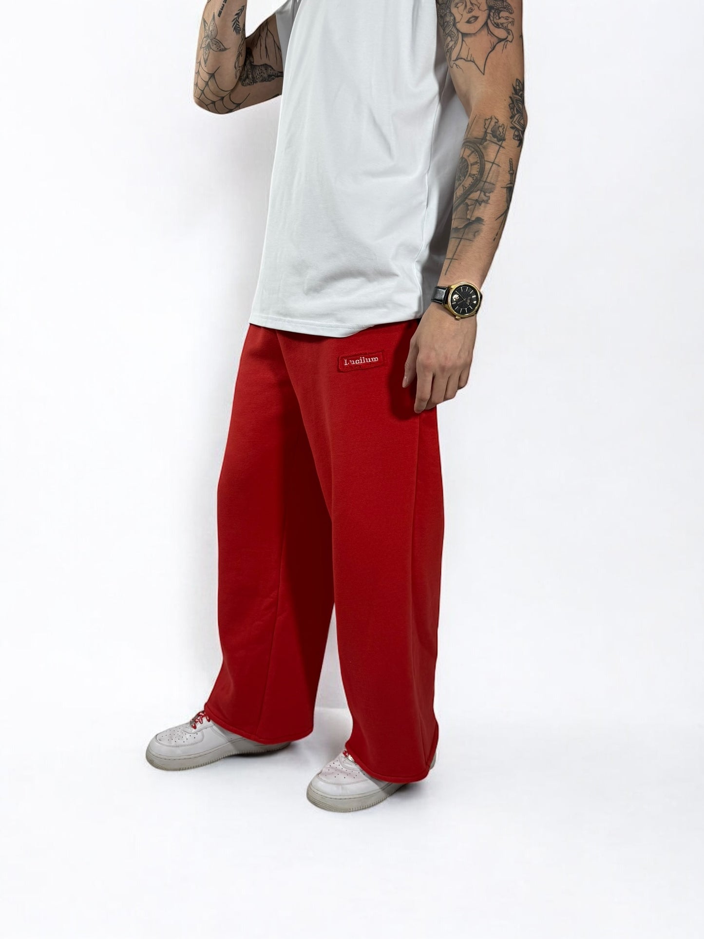 Jogging sur mesure coupe droite Oversize « Rouge »