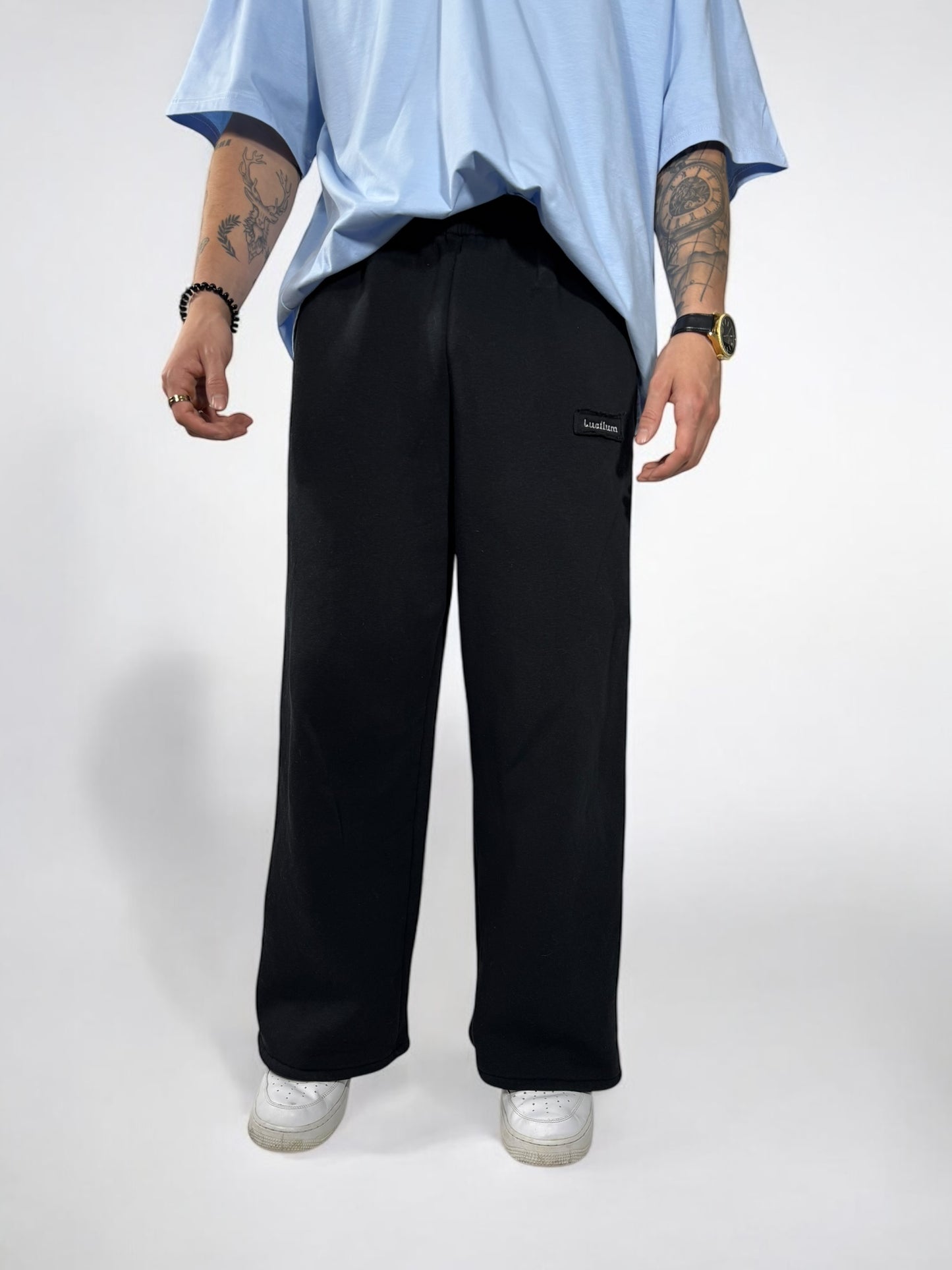 Jogging sur mesure coupe droite Oversize « Noir »