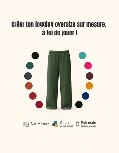 Personnalisation jogging sur mesure - coupe droite oversize