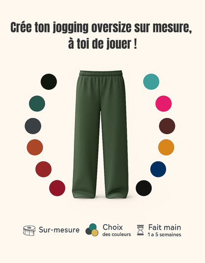 Personnalisation jogging sur mesure - coupe droite oversize