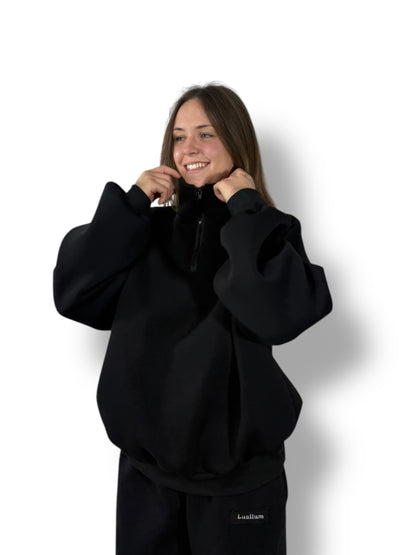 Sweat 1/4 zip « Noir »