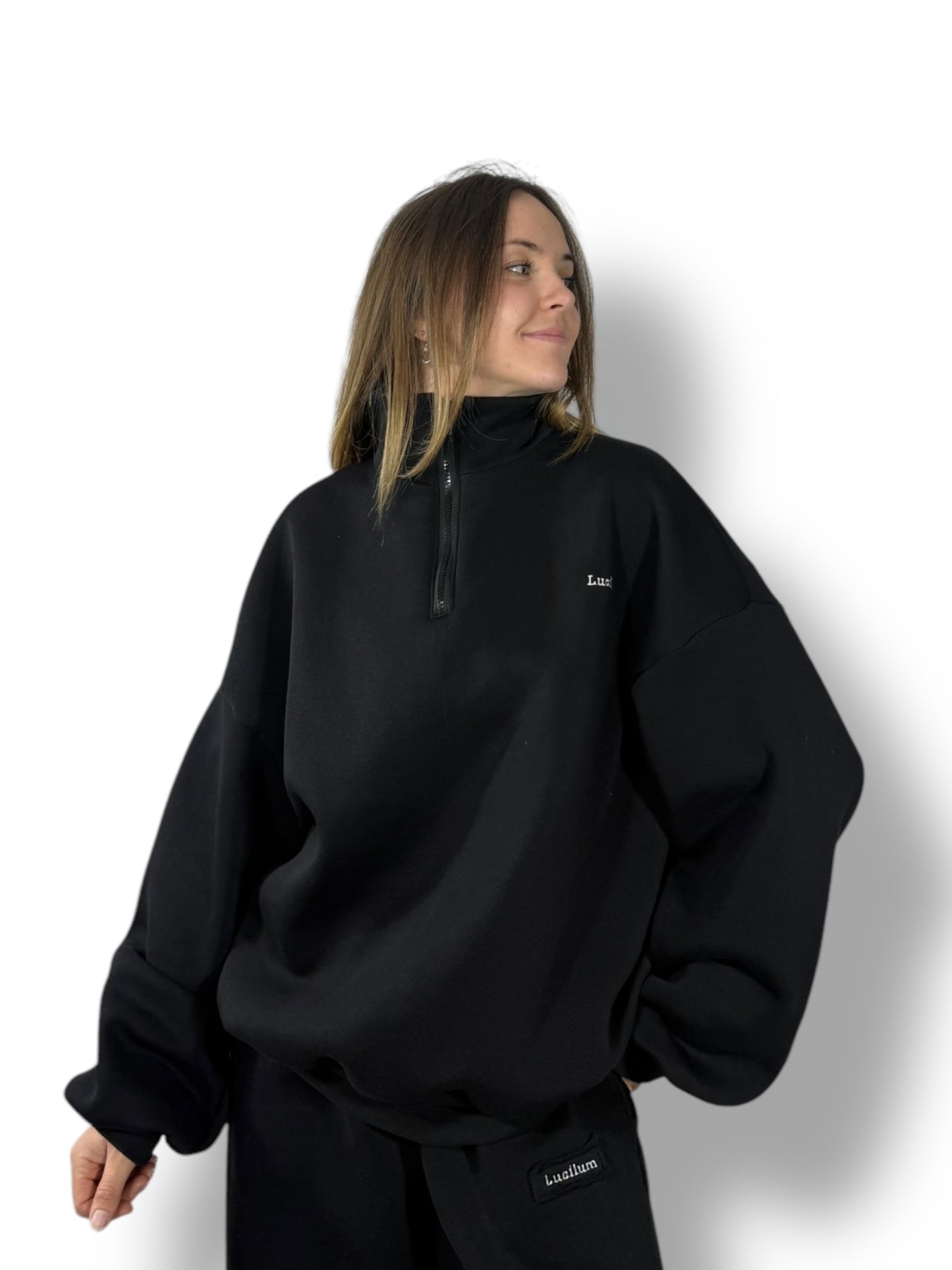 Sweat 1/4 zip « Noir »