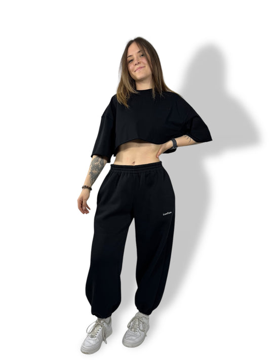 Jogging avec élastique Oversize « Noir » sur mesure