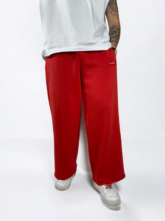 Jogging sur mesure coupe droite Oversize « Rouge »