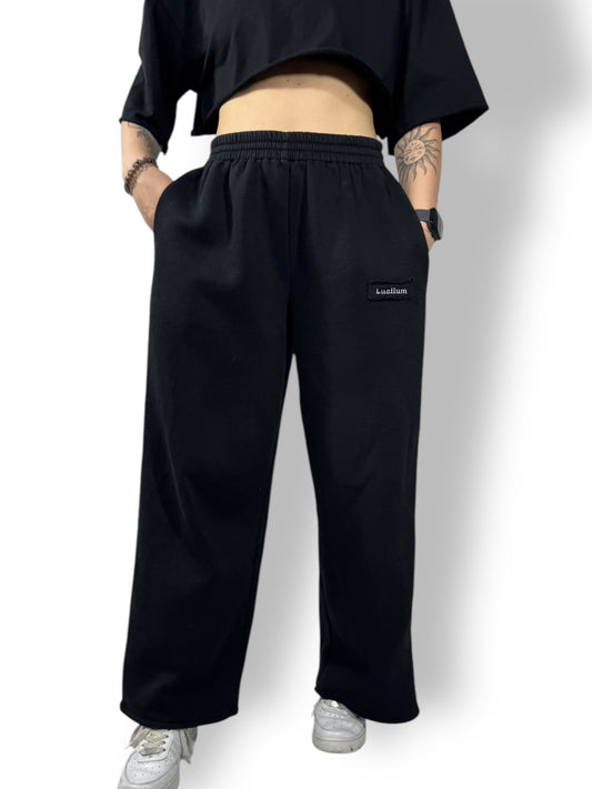 Jogging coupe droite Oversize « Noir » sur mesure