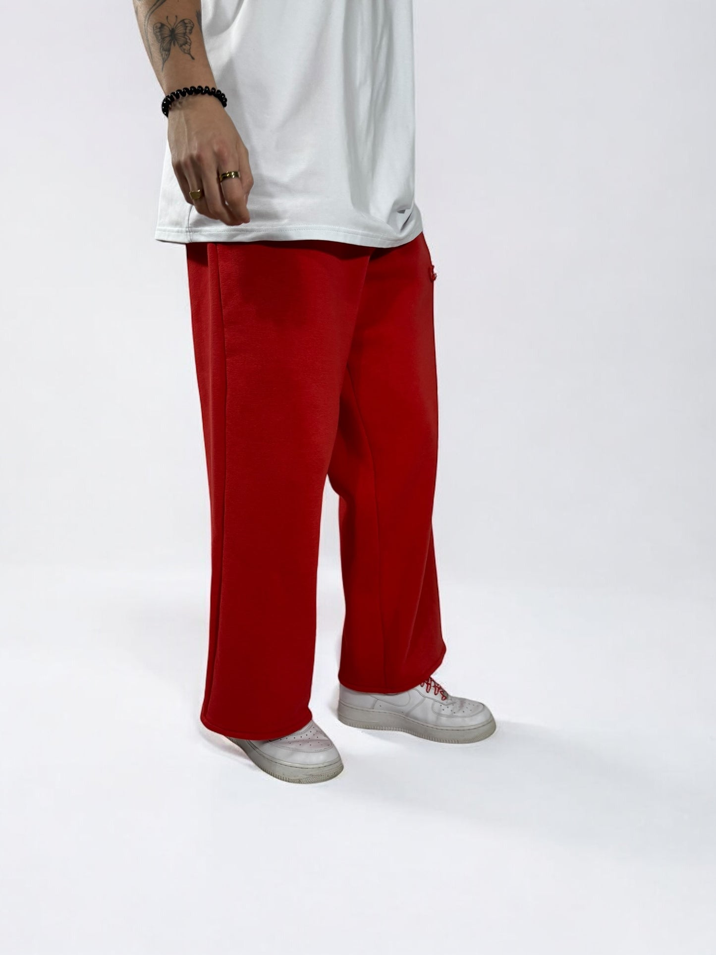 Jogging sur mesure coupe droite Oversize « Rouge »
