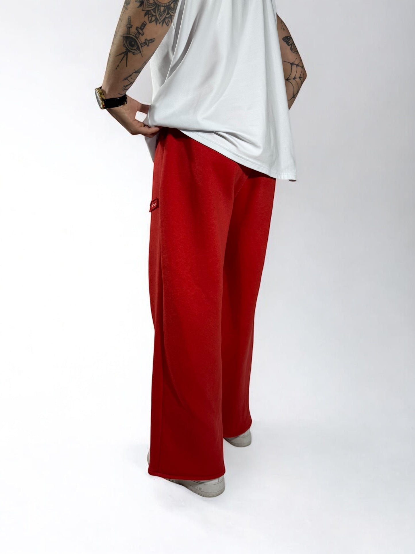Jogging sur mesure coupe droite Oversize « Rouge »
