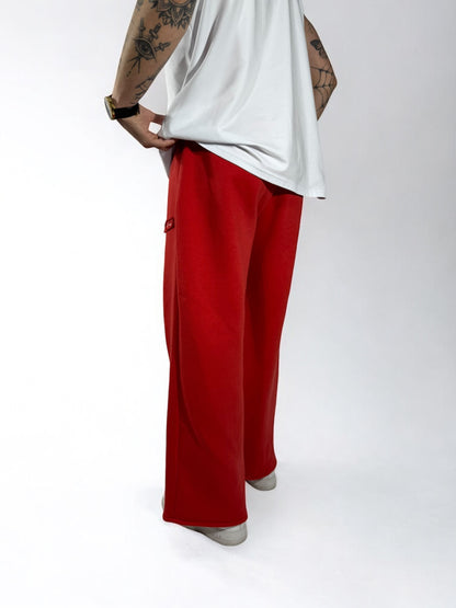 Jogging sur mesure coupe droite Oversize « Rouge »