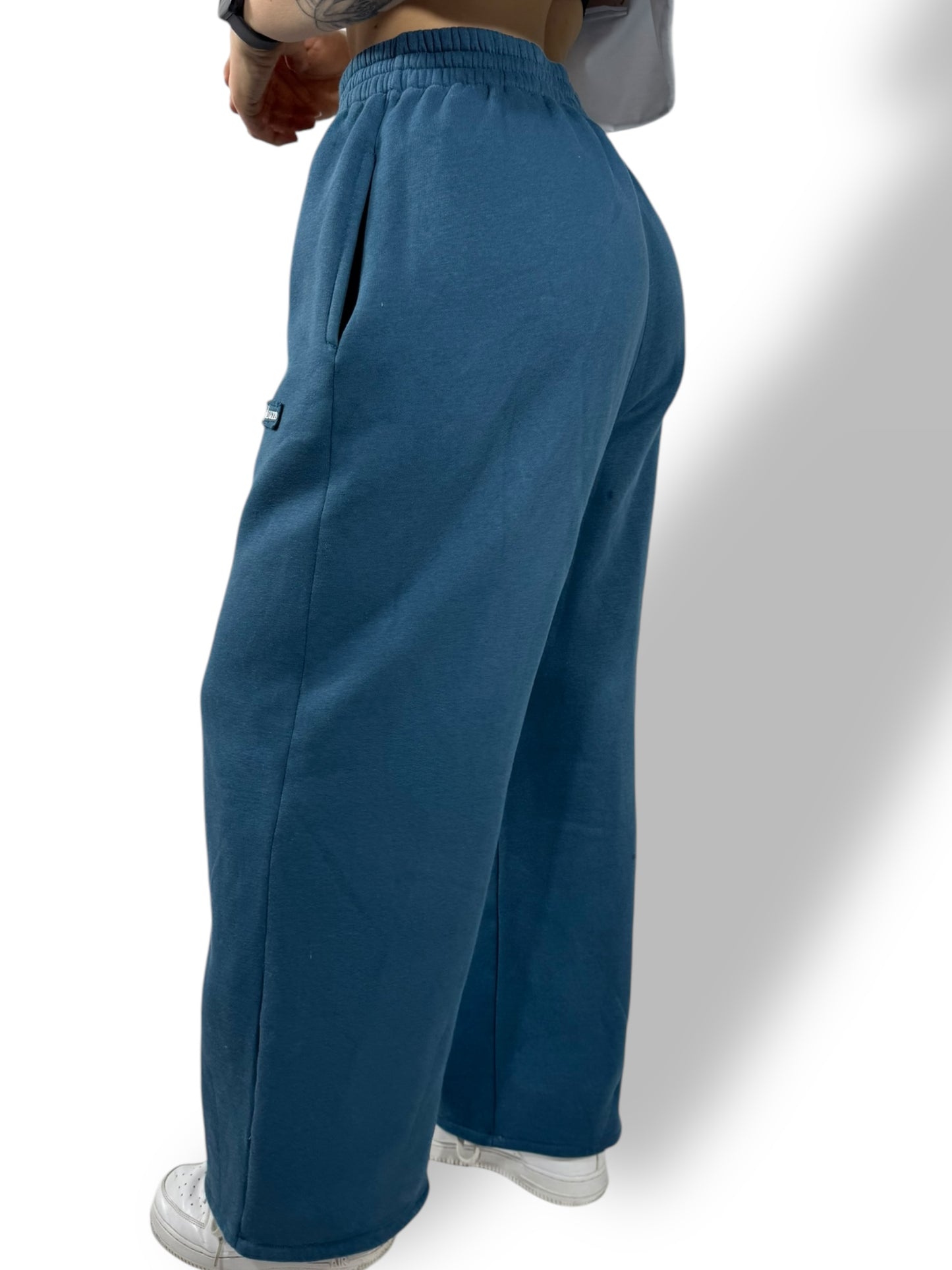 Jogging coupe droite Oversize « Bleu pétrole » sur mesure