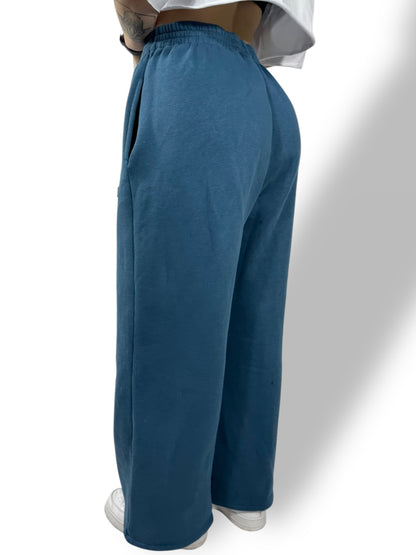 Jogging coupe droite Oversize « Bleu pétrole » sur mesure