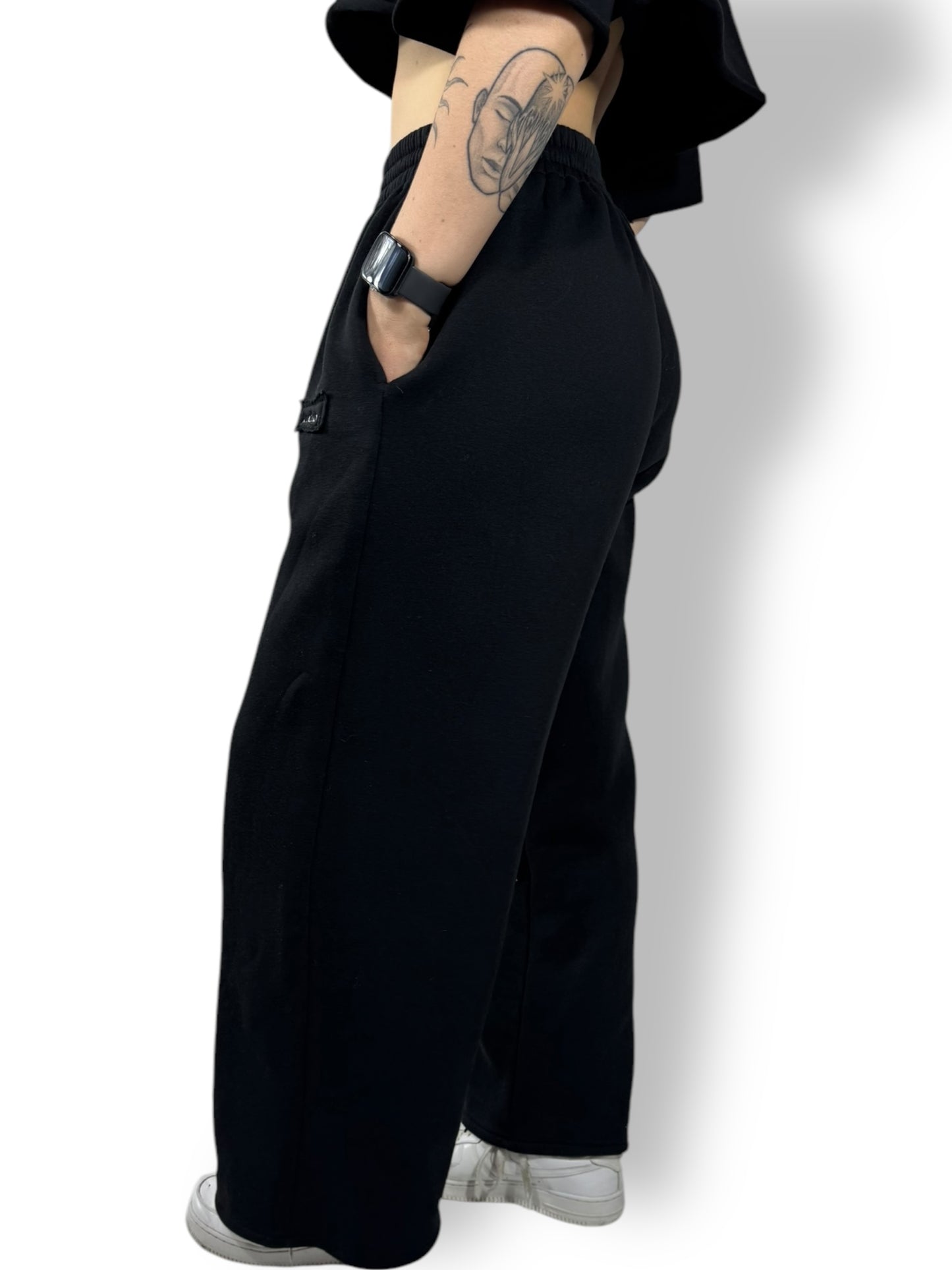Jogging coupe droite Oversize « Noir » sur mesure