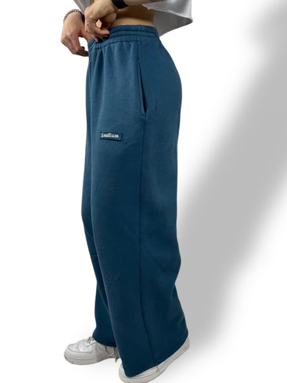 Jogging coupe droite Oversize « Bleu pétrole » sur mesure