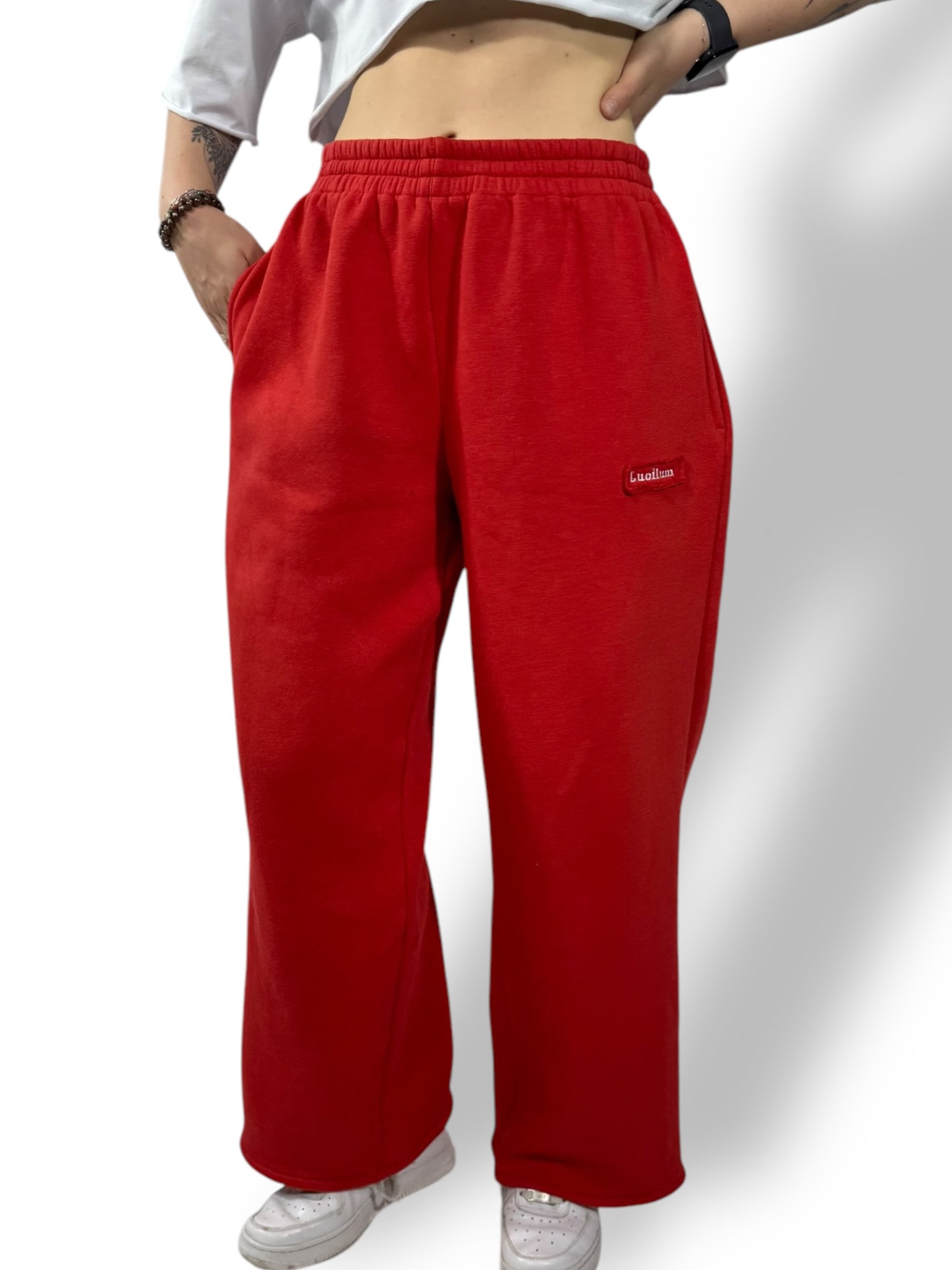 Jogging coupe droite Oversize « Rouge » sur mesure