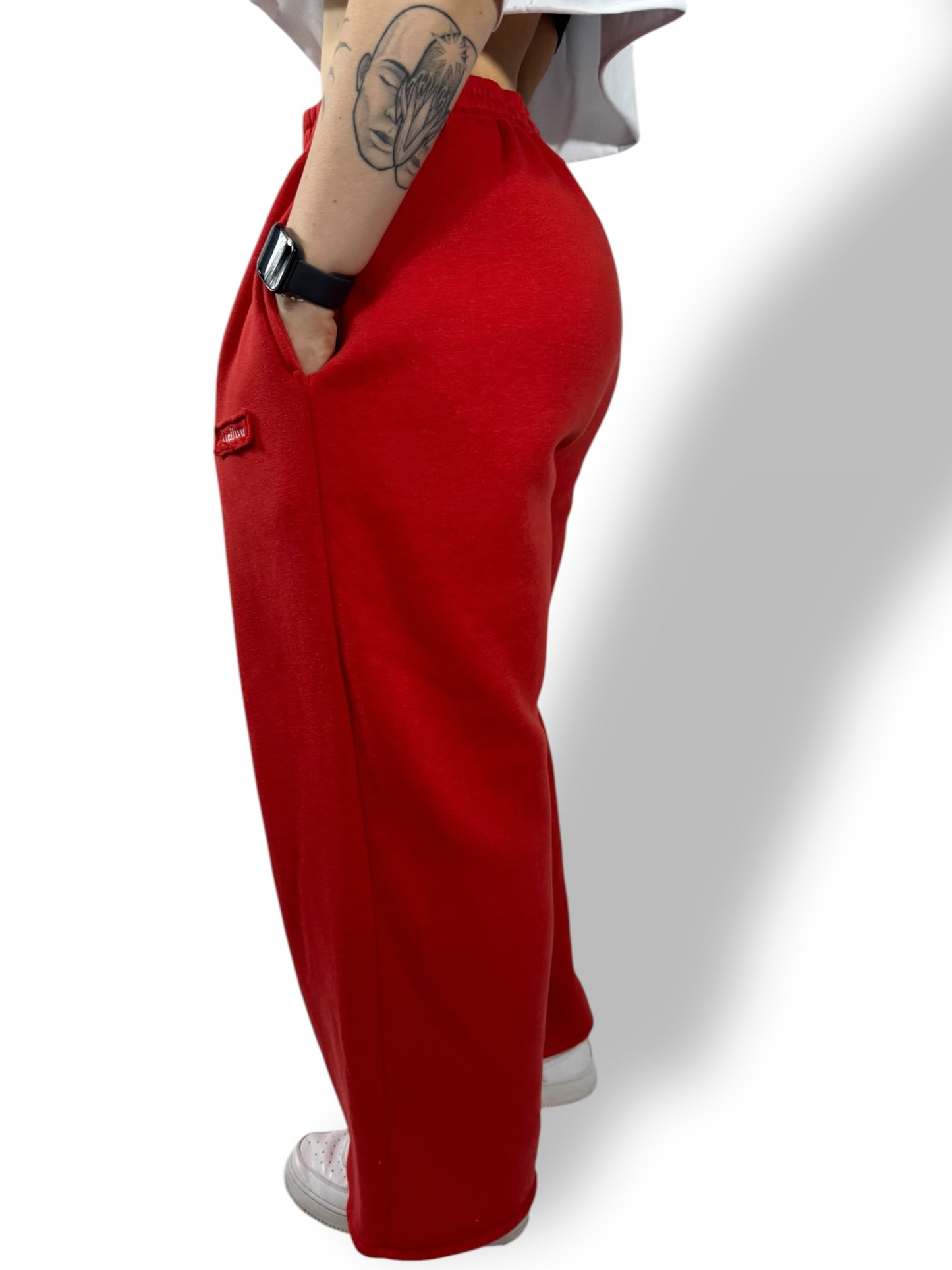 Jogging coupe droite Oversize « Rouge » sur mesure