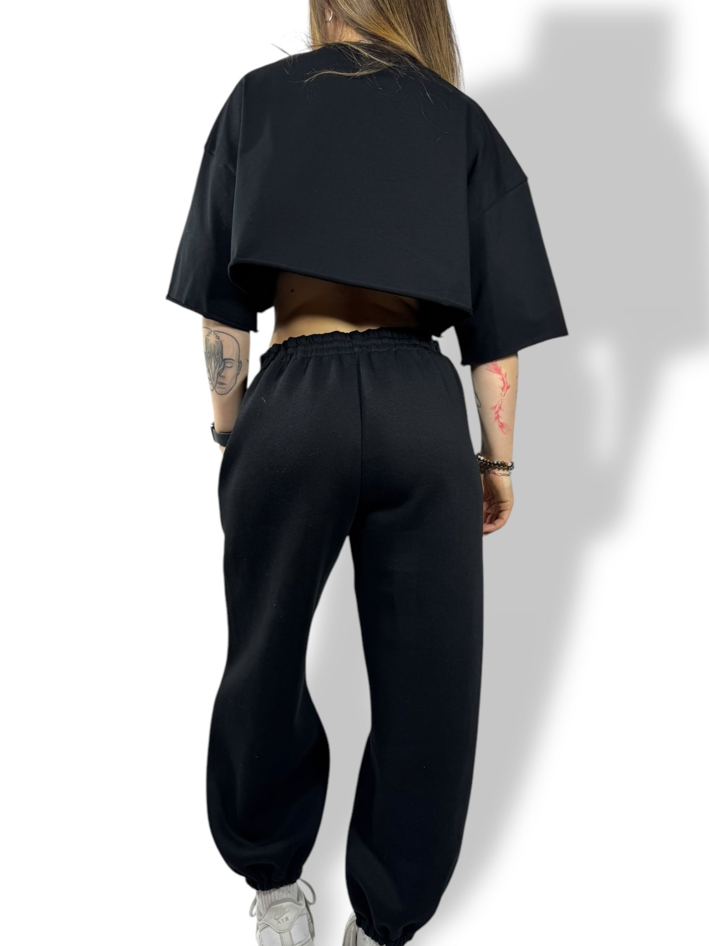 Jogging avec élastique Oversize « Noir » sur mesure
