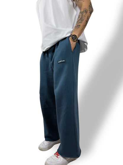Jogging coupe droite Oversize « Bleu pétrole » sur mesure