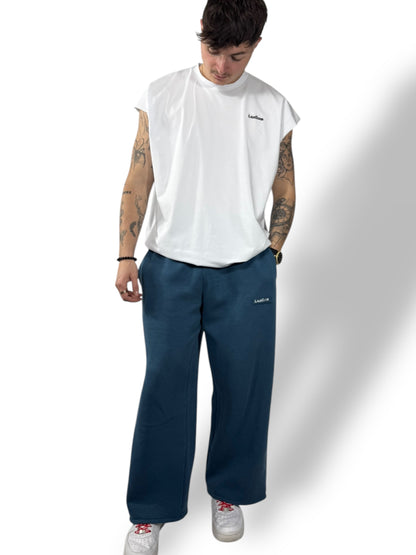 Jogging coupe droite Oversize « Bleu pétrole » sur mesure