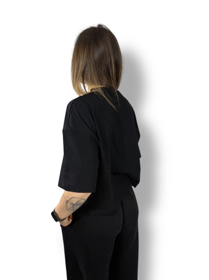 Tee-shirt mi-long « noir »