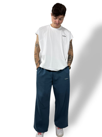 Jogging coupe droite Oversize « Bleu pétrole » sur mesure