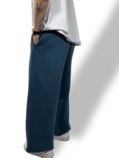 Jogging coupe droite Oversize « Bleu pétrole » sur mesure