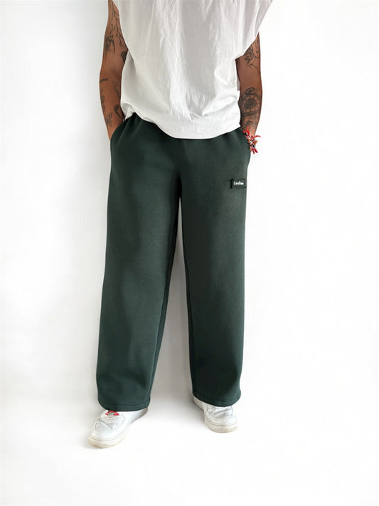 Jogging sur mesure coupe droite oversize "vert sapin"
