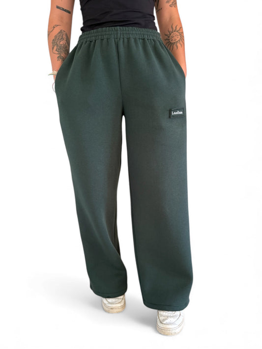 Jogging coupe droite oversize "vert sapin"